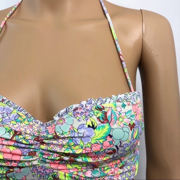 Victoria’s Secret Floral Ruched Tie Up Bikini Top - Picture 3 of 8